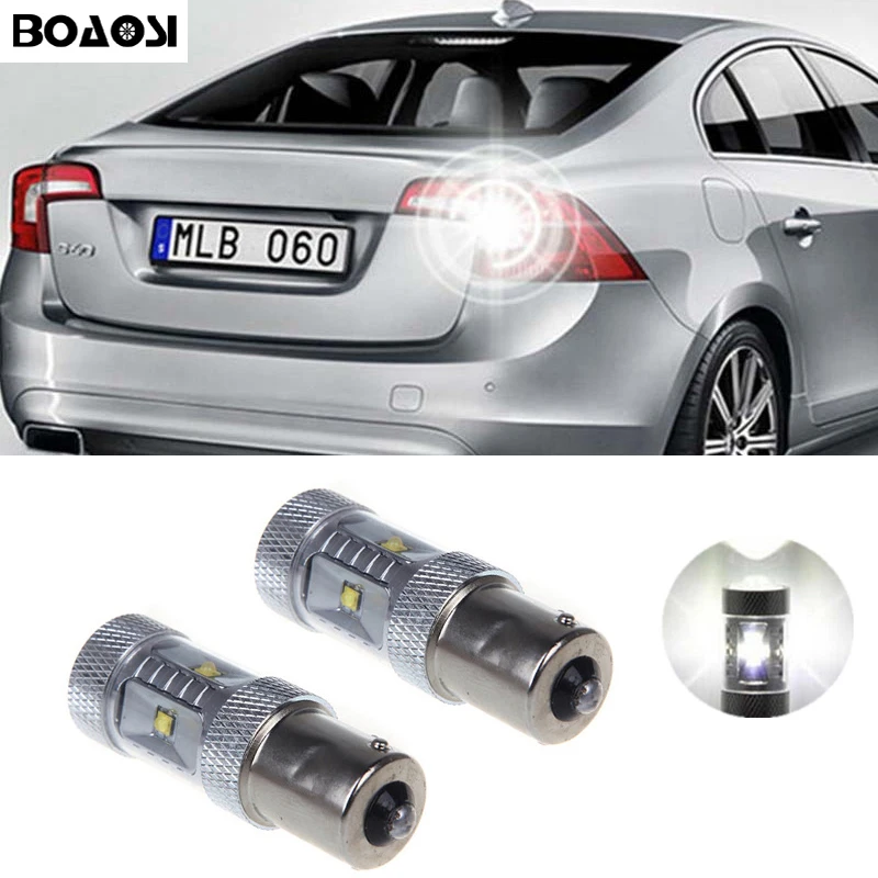 2x1156 Canbus Error Free светодиодный Фары заднего хода P21W 30 Вт Автомобильный светодиодный Резервное копирование задние лампы для volvo xc90 xc60 v70 s80 s40 v60 c30 v50