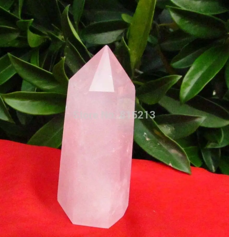 

ddh00846 long AAA NATURAL ROSE QUARTZ CRYSTAL POINT Healing