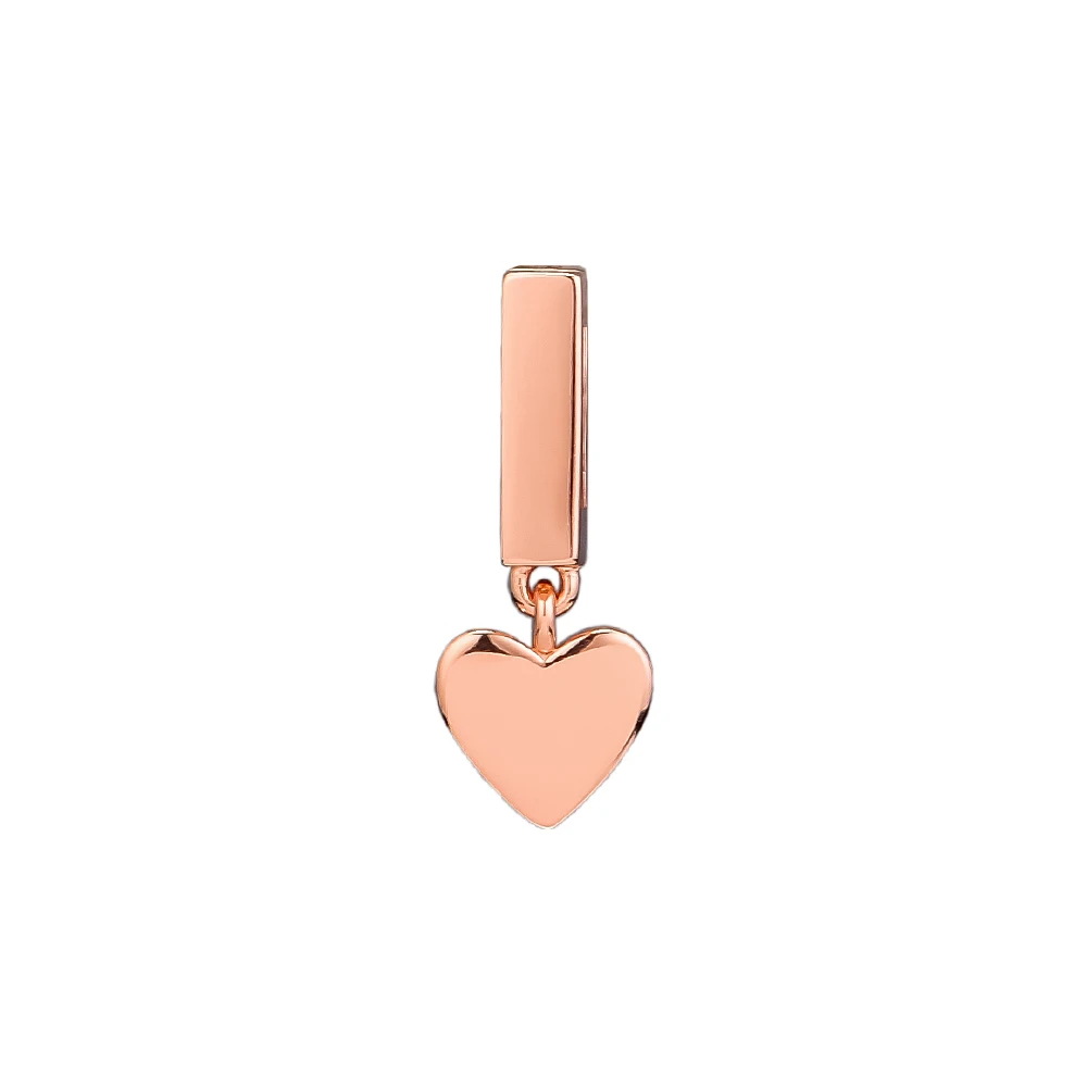 QANDOCCI 925 пробы серебряные рефлексоры плавающее сердце зажим Очаровательная Роза