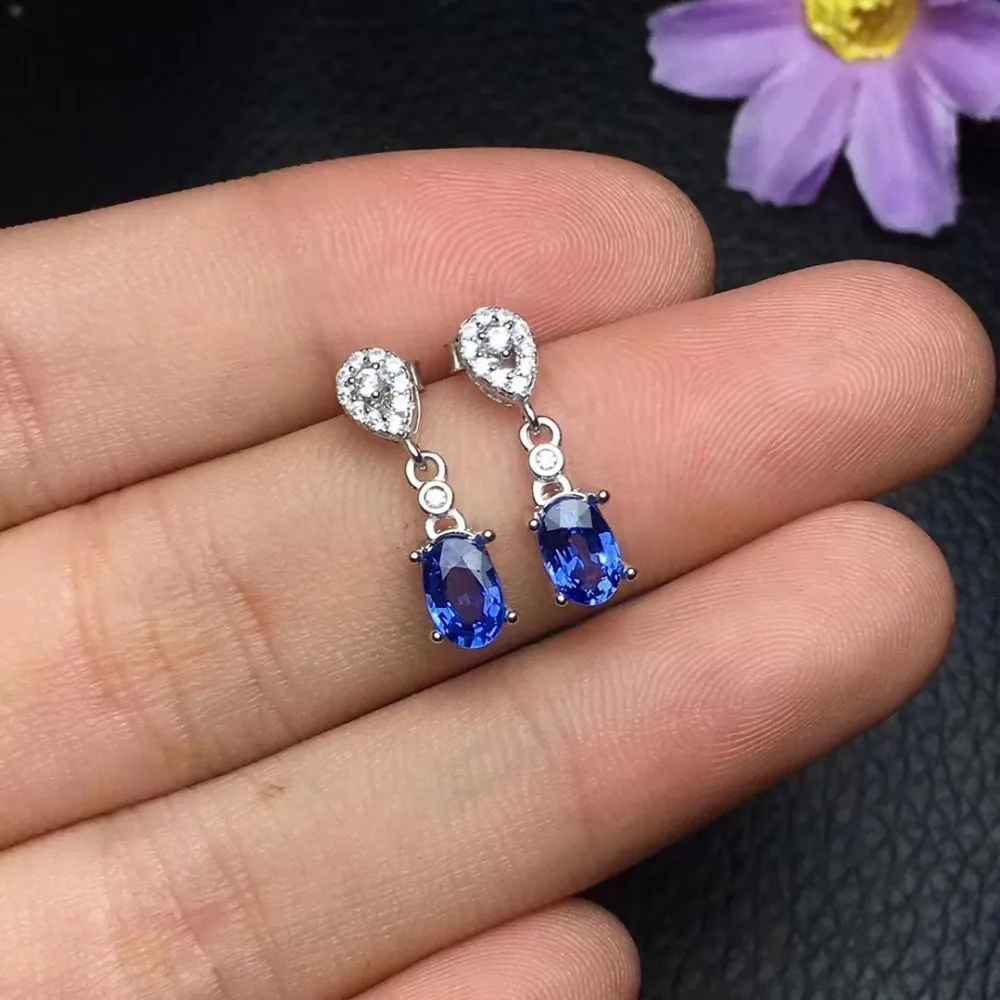 Fashion Lovely small water drop natural red ruby earrings Natural gemstone 925 silver girl party gift fine jewelry | Украшения и