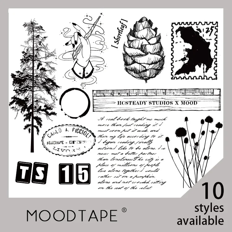 Винтажный прозрачный штамп moodtape для сделай сам скрапбукинга/фотоальбома