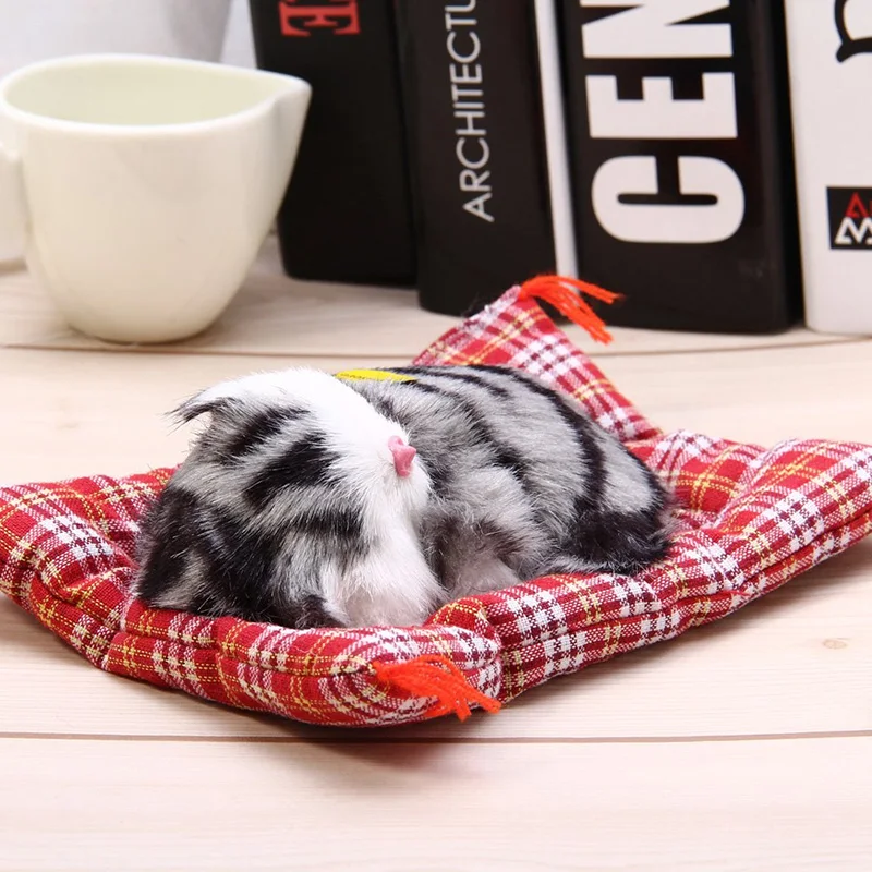 Милая кукла с имитацией животных плюшевая игрушка Спящая кошка игрушкой SouKids