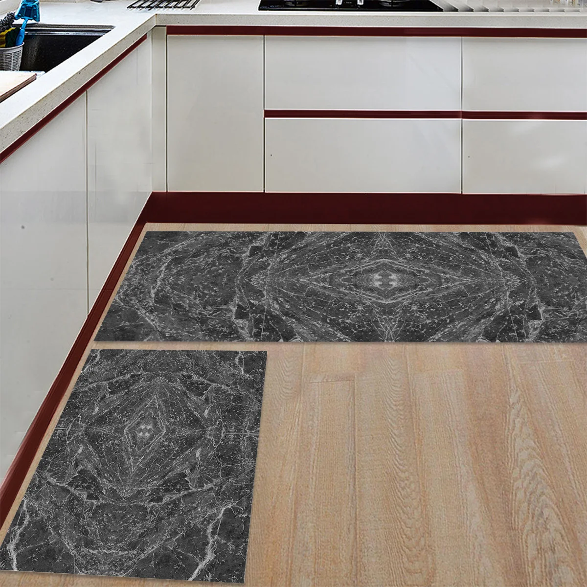 Серый Marble1Doormats для входа путь грязи мусора Trapper загрузки скребок обуви