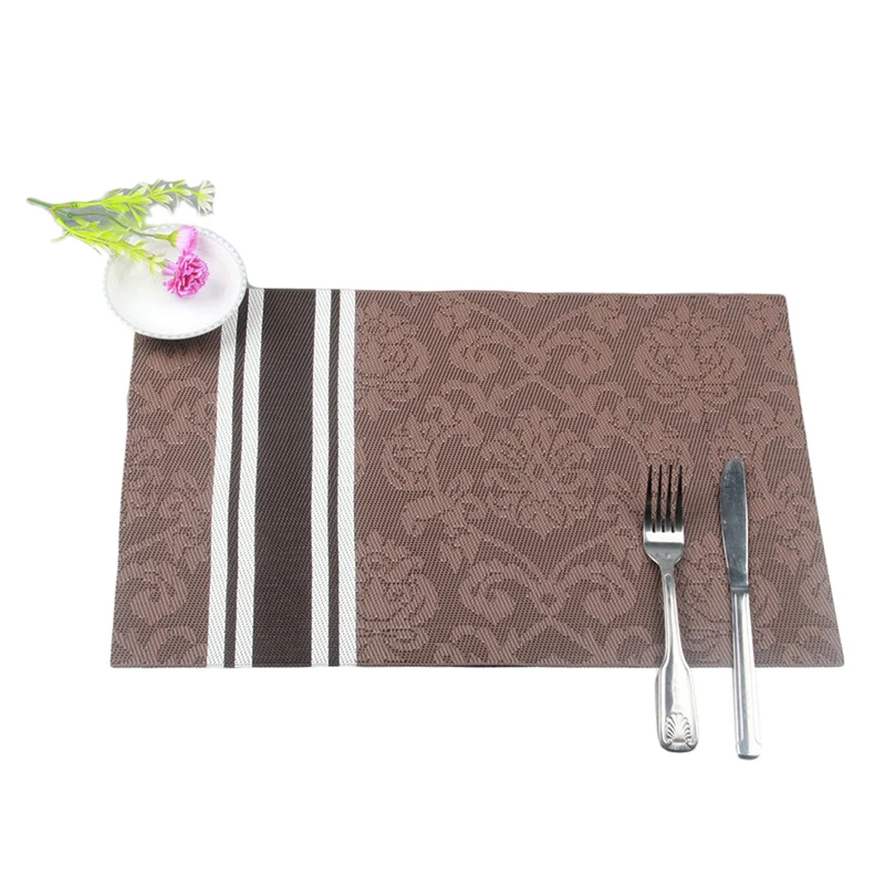 12 цветов Настольный коврик из ПВХ Набор ковриков для обеденного стола подставка