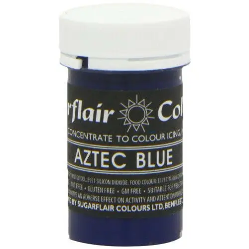AZTEC BLUE 30 цветов Sugarflair пастельные съедобные концентрированные пасты гель для еды торт чашка глазурь цвет 25 г - Цвет: AZTEC BLUE