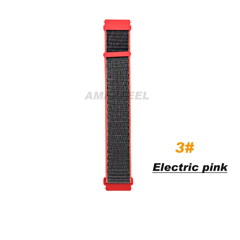 3.electric pink Нейлоновый ремешок для часов Garmin Forerunner 245 Music/Forerunner 645 ремешок/Vivoactive 3 band/vivomove HR сменный Браслет - Цвет: 3.electric pink