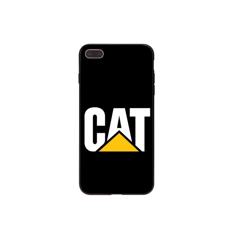 Черный мягкий чехол для телефона с логотипом Caterpillar iPhone 7 8 6 6S Plus X XS MAX 5 5S SE XR