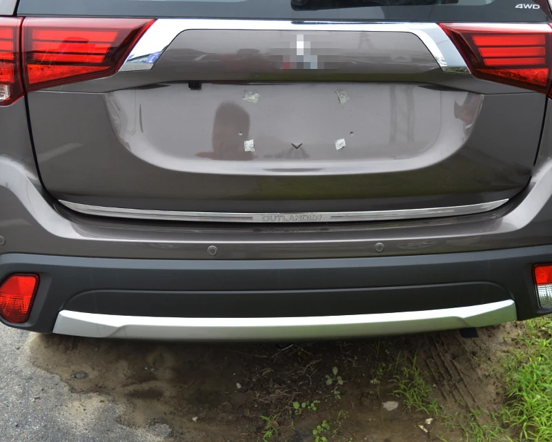 Для Mitsubishi Outlander 2013-2017 из нержавеющей стали задняя защитная накладка на багажник