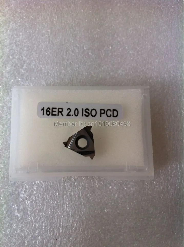 

2PCS PCD Inserts 16ER2.0ISO PCD Suitable For Lathe Tools