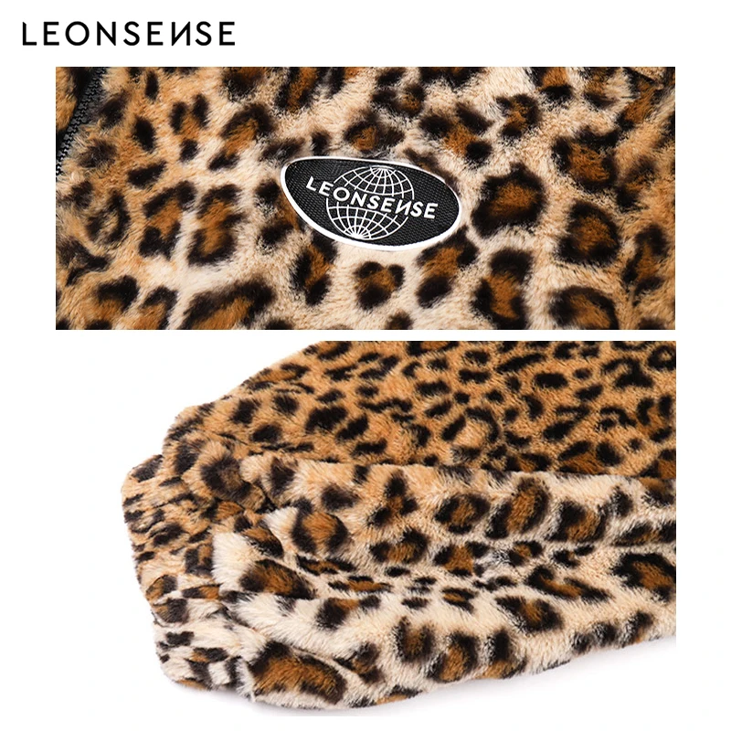 LEONSENSE новый роскошный искусственный мех пальто Леопардовый принт зимняя мужская