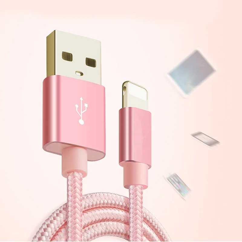 1 м 2 3 USB кабель для передачи данных iPhone X 8 7 6 s 6s Plus Xs Max XR 5 5S SE 2.4A Быстрая зарядка