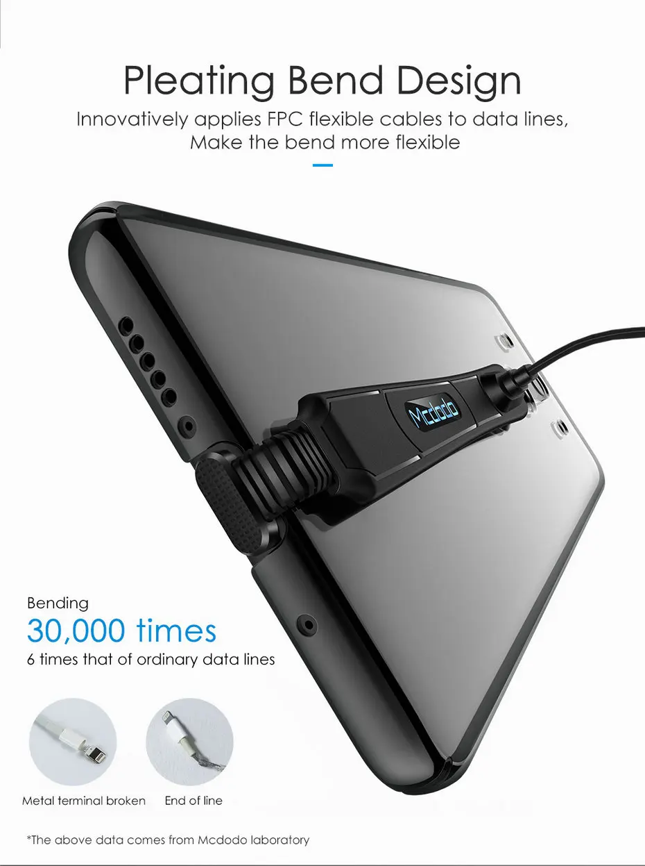 Mcdodo usb type-C кабель для samsung S9 S8 Xiaomi Redmi Note 7 2A Быстрая зарядка USB C для HUAWEI P30 Pro P20 игровой кабель для передачи данных Шнур