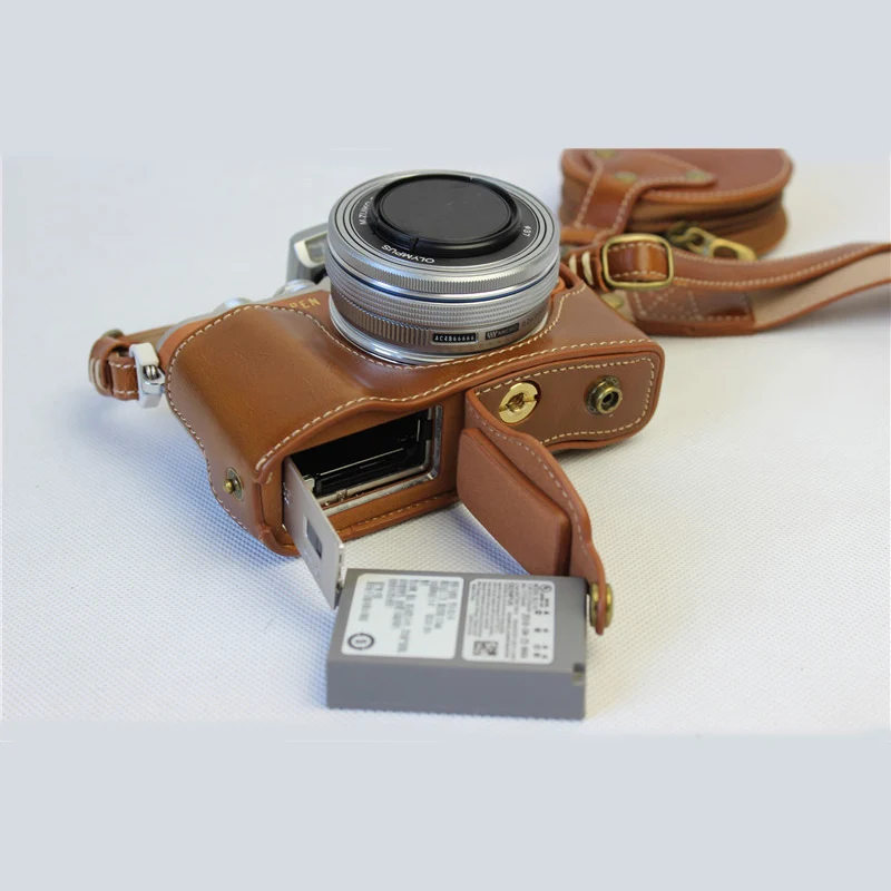 Роскошный чехол из искусственной кожи для камеры Olympus EPL8 E PL8 EPL7 14 42 мм открытая