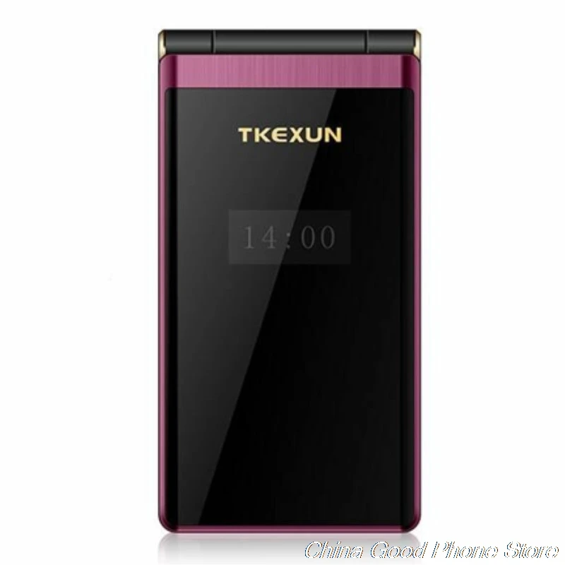 TKEXUN M2 флип металлический корпус телефон 3,0 почерк экран мобильный телефон раскладушка двойной экран большая батарея большая клавиатура
