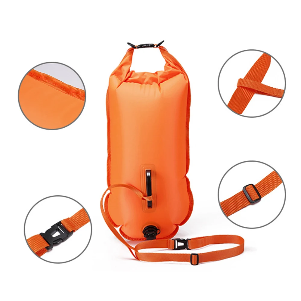 QUBABOBO Swim Buoy PVC Material 20L Swimming Tow Float Plus Dry Bag for Open Water swimmers and Triathletes | Спорт и развлечения