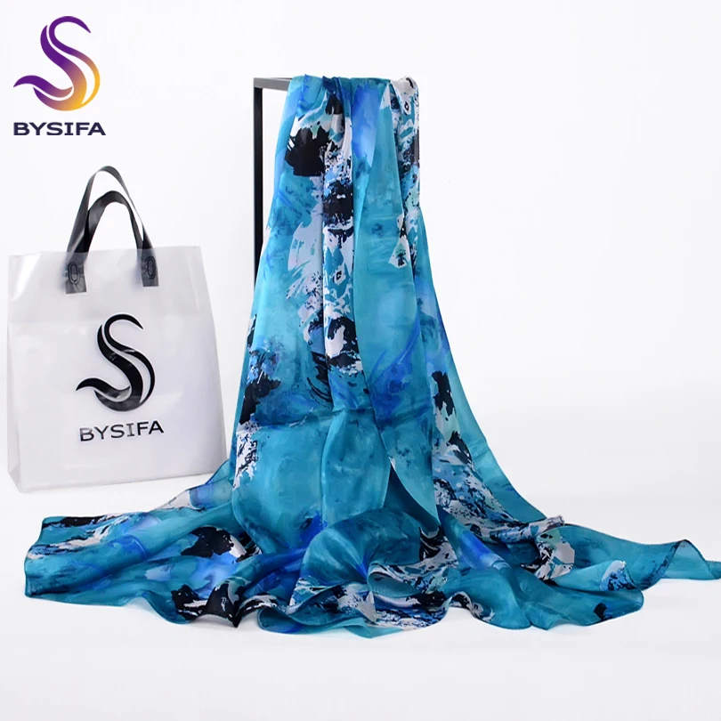[BYSIFA] зимние женские длинные шарфы обертывания новинка брендовые аксессуары