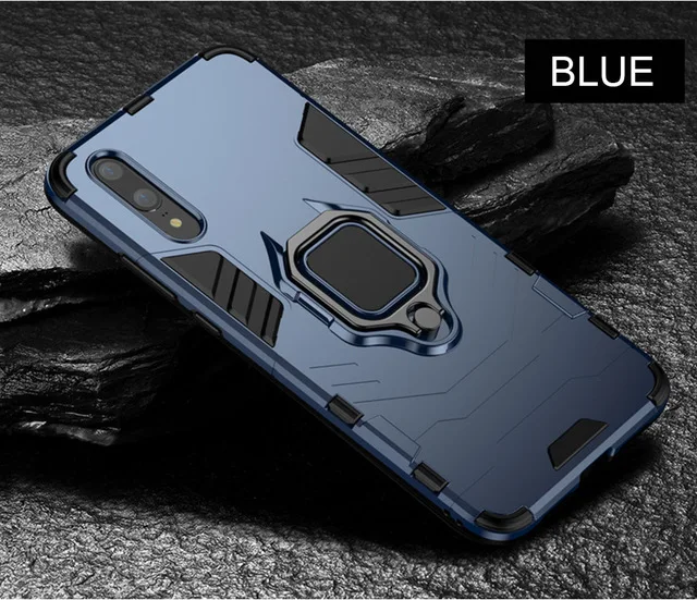 Для Huawei P30 P20 Mate 20 Pro Lite 9 10 Nova 3 3i 4 роскошный бронированный чехол для P Smart Y6 Y7 Y9 чехол для телефона - Цвет: Blue