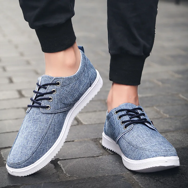 2019 Men Casual Shoes Spring Autumn Breathable Flats Sneakers Zapatillas Hombre Fashion Lace Up Canvas Mens Trainers | Обувь