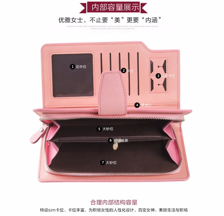 Модный женский кошелек кожаные брендовые кошельки для женщин оптовая продажа