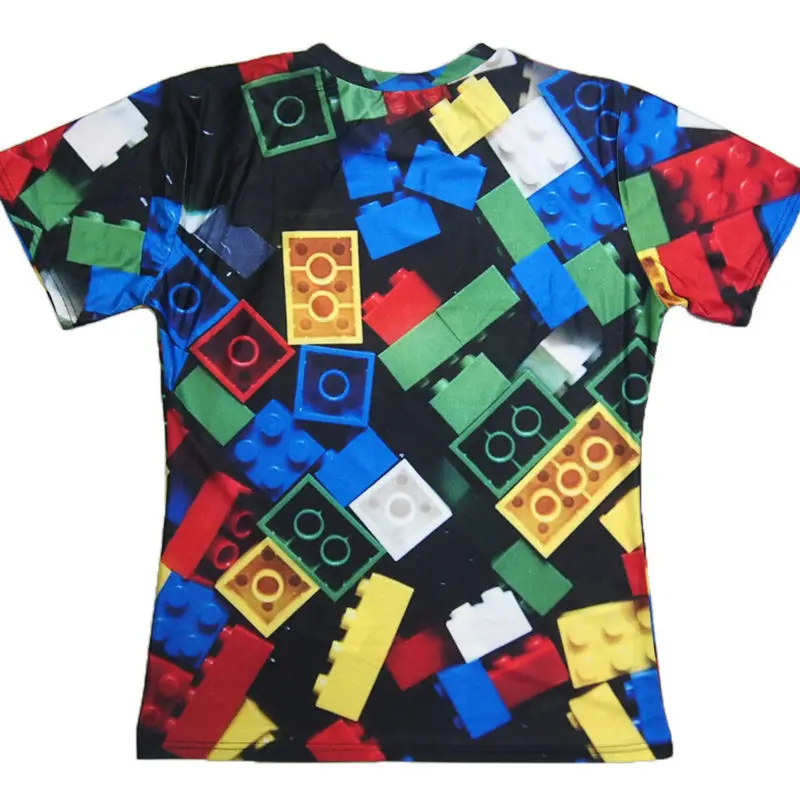 

Casual 3D Printed T-shirts Lego Bricks T-Shirt Men Super Popular Children's Toy Graphic Tees Unisex Camisetas Summer Tops