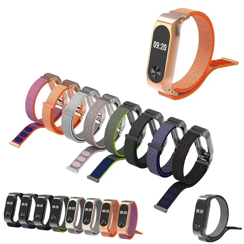Ремешок нейлоновый для Xiaomi Mi Band 2 звеньевой браслет аксессуары смарт