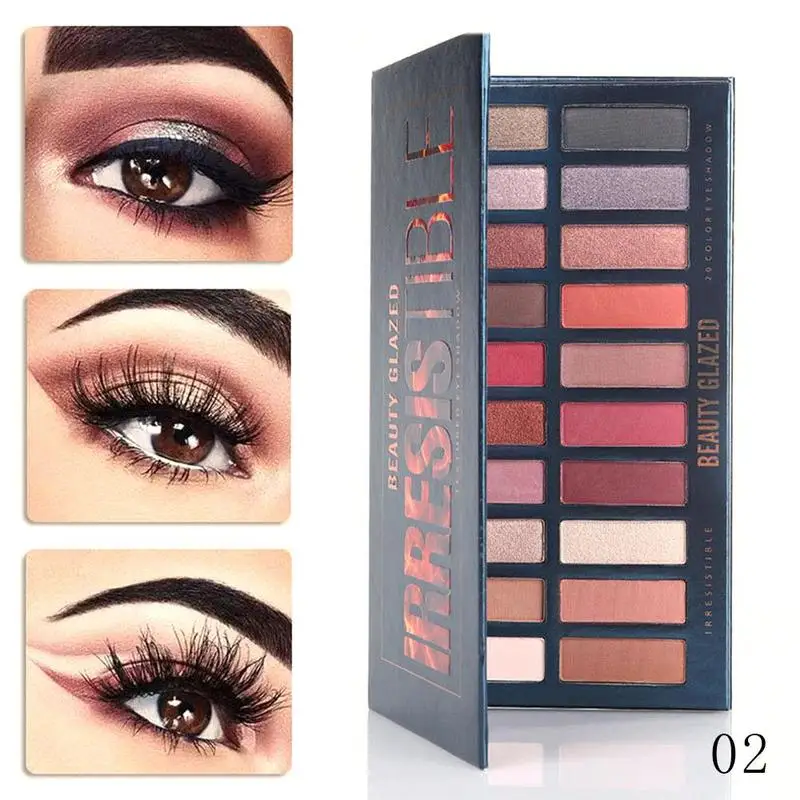 20 видов цветов Красота глазурованные тени для век Палитра Макияж пудра