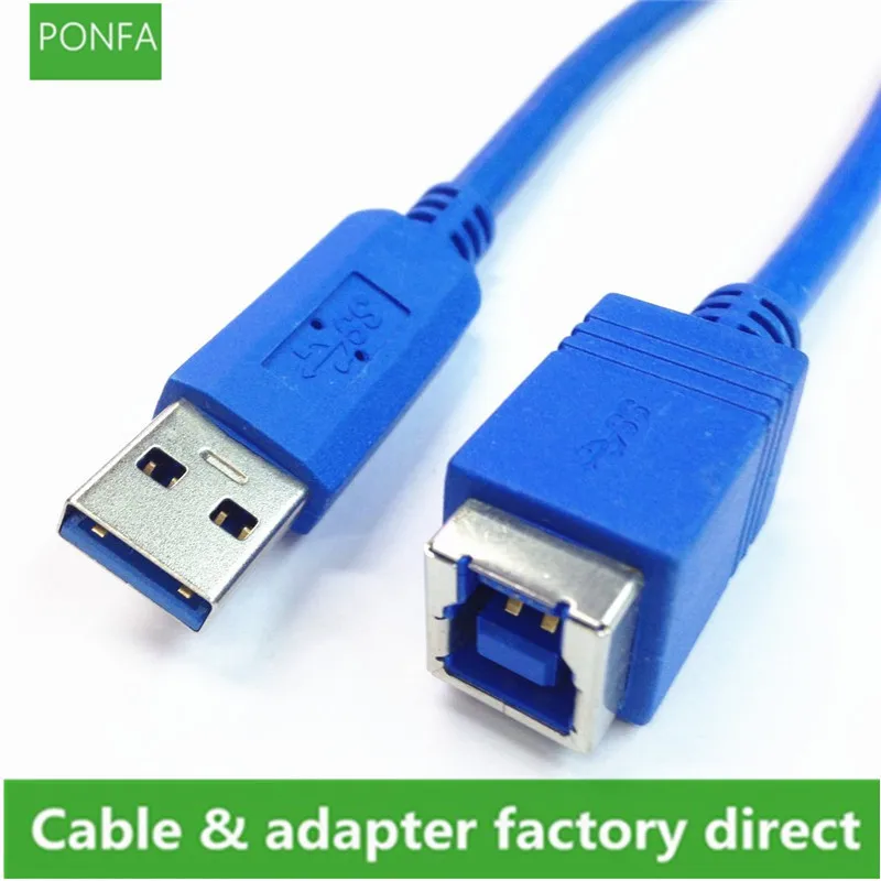 

USB 3.0 A male to B female USB3.0 AM to BF short printer Cable connector 0.3M for printers Scanners HDD