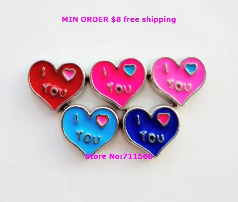 Я люблю тебя парящее украшение ЛЮБОВЬ плавающие прелести для Стекло аксессуары