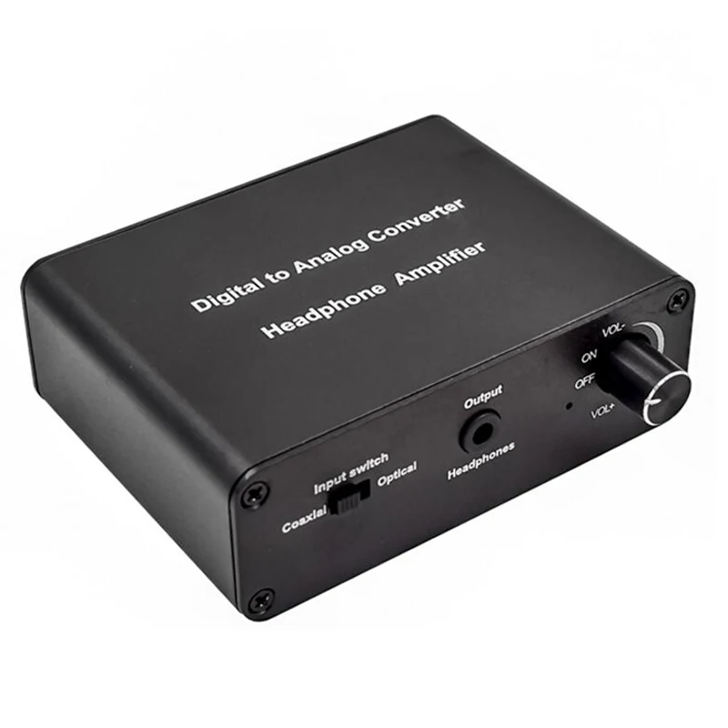 Цифро аналоговый аудиопреобразователь с coaixal spdif/toslink наушники и регулятор