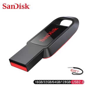 Флеш-накопитель Sandisk Cruzer Spark, usb флеш-накопитель 16 ГБ, 32 ГБ, 64 ГБ, карта памяти USB 2019, 2,0 ГБ, новинка 128