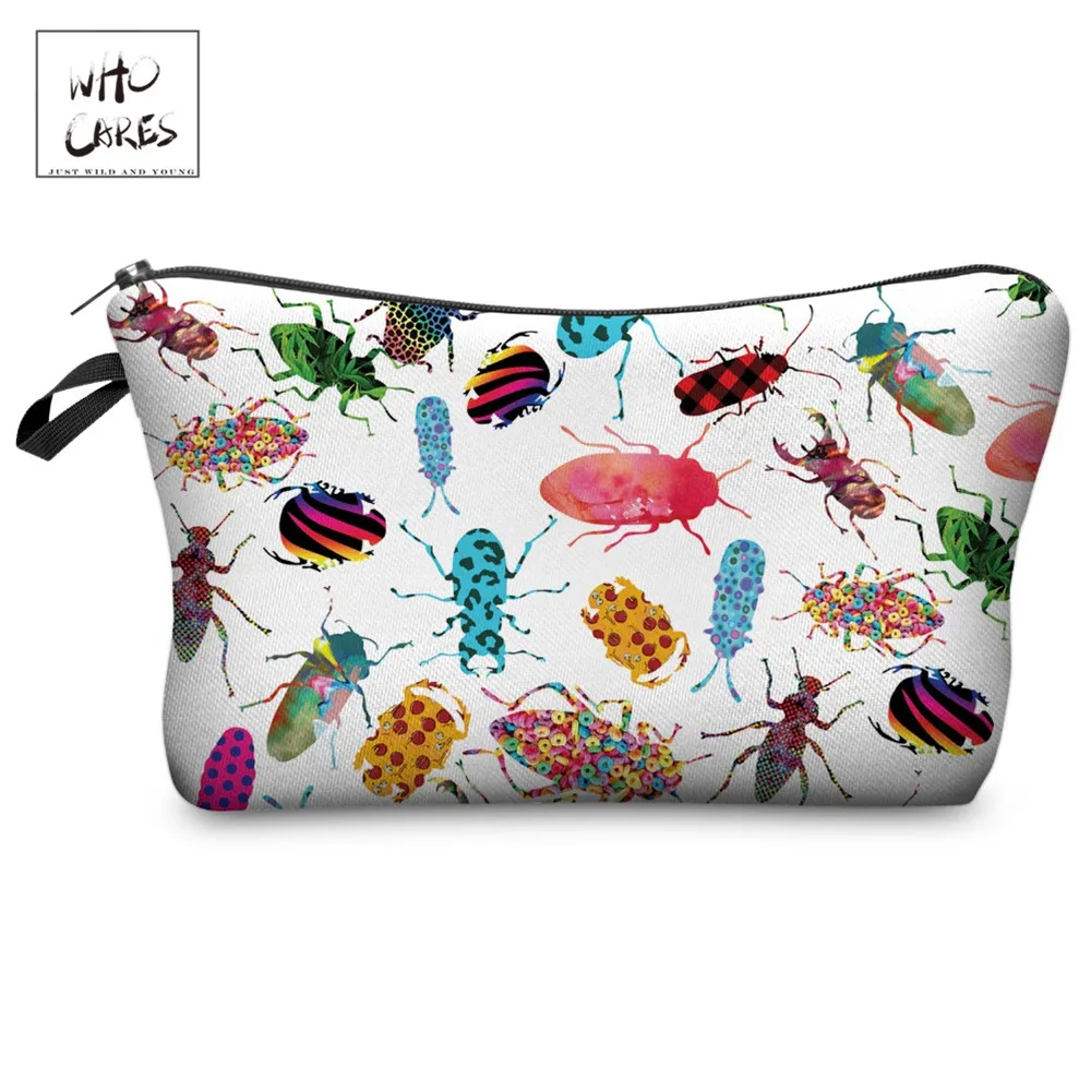 

Who Cares Fashion Makeup Bags Organizers Special Insect Printing Toiletry Kit Pouchs For Travel Accessorie Women Cosmetic Bag