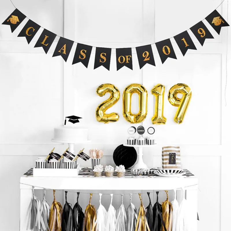 Украшение для Выпускной вечеринки 3 м поздравляем класс 2019 буква докторская