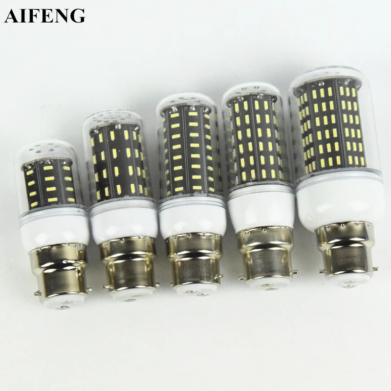 Светодиодная лампа AIFENG E27 E14 B22 SMD 4014 36 56 72 96 138 светодиодов 220 В 230 240 в для