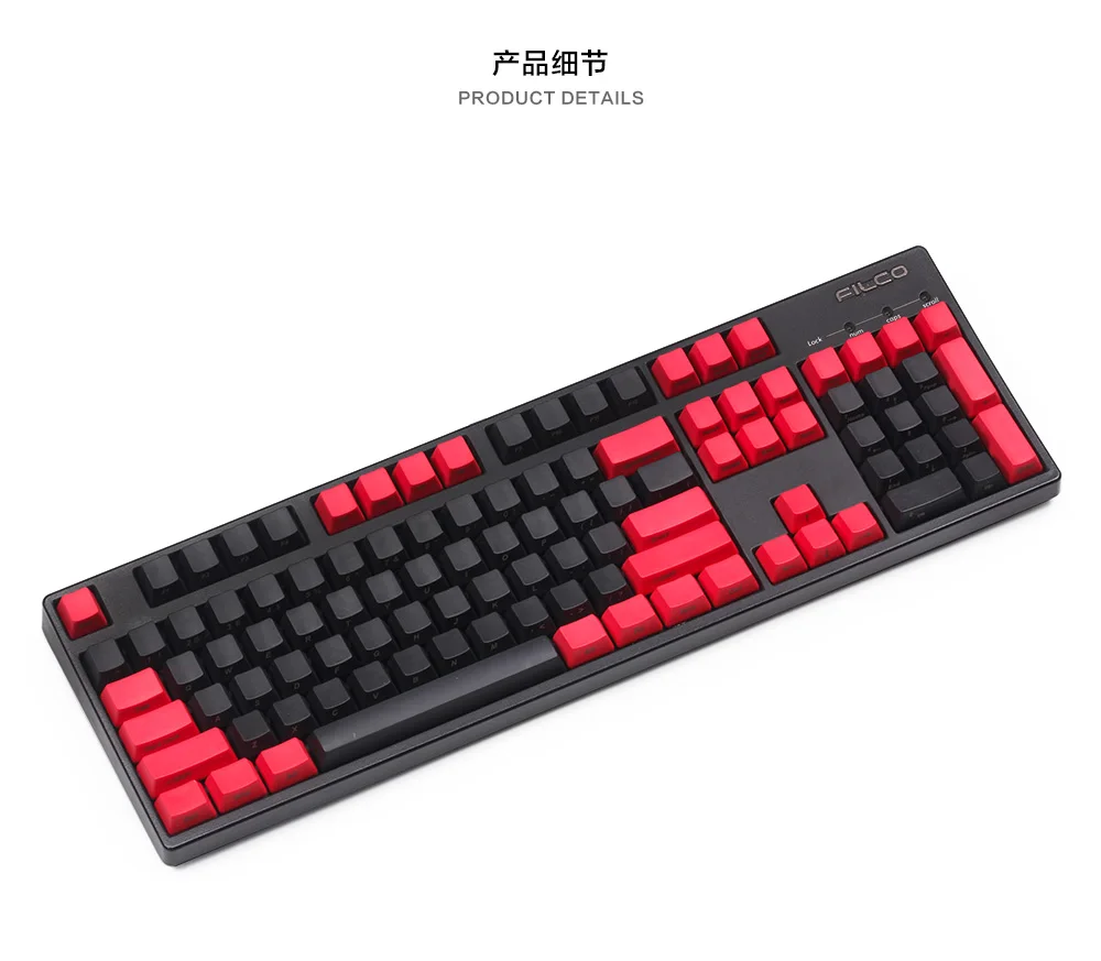 Боковая печатная pbt keycaps черный и красный oem профиль для mx wried Механическая игровая клавиатура