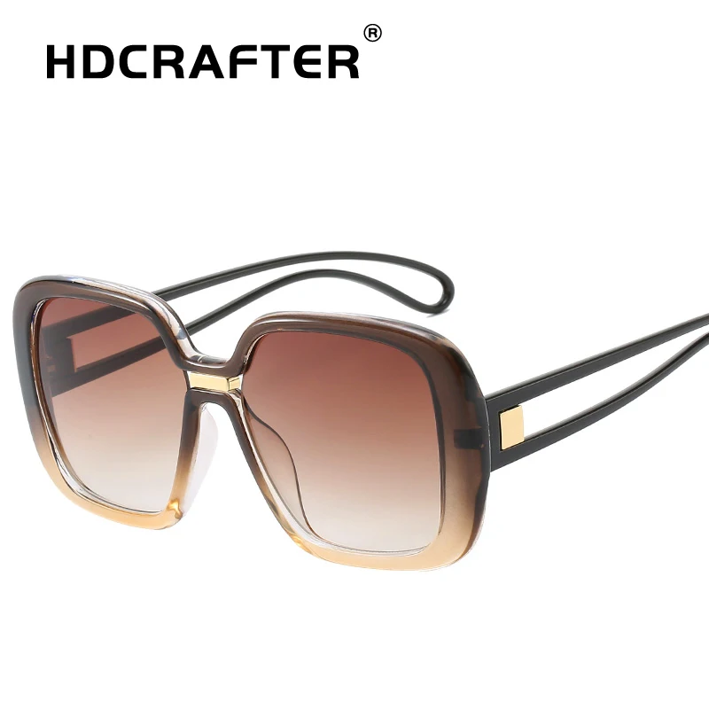 HDCRAFTER большая оправа градиентные большие солнечные очки солнцезащитные