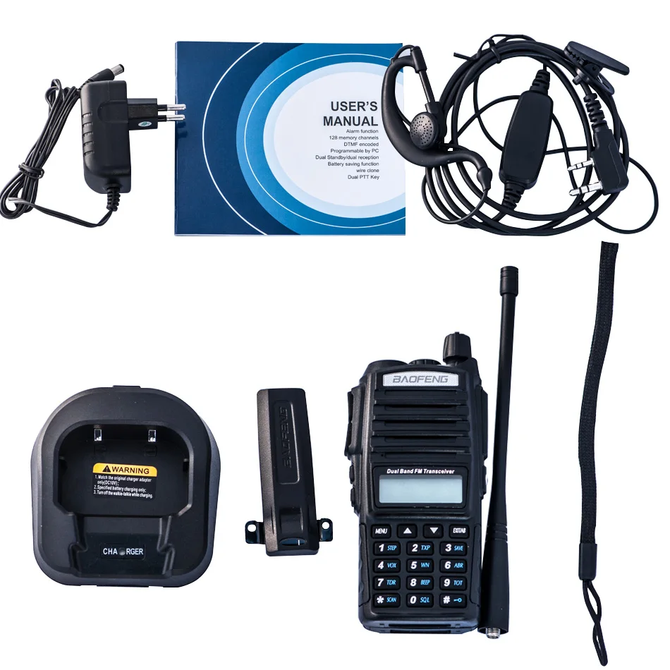 Портативная рация Baofeng UV 82 Plus 8 Вт двухдиапазонный приемопередатчик 10 км мощности