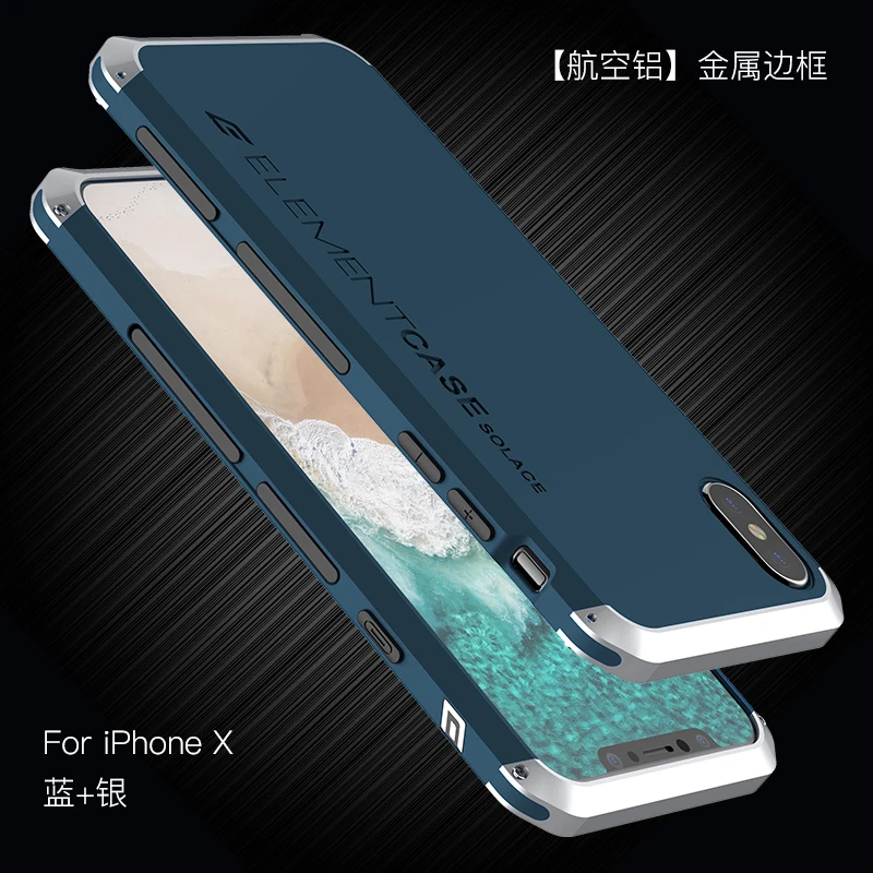 Случай для iPhone X 10 7 Plus чехол s Роскошный Алюминиевый бампер PC задняя крышка протектор для iPhone X чехол s сумка для телефона