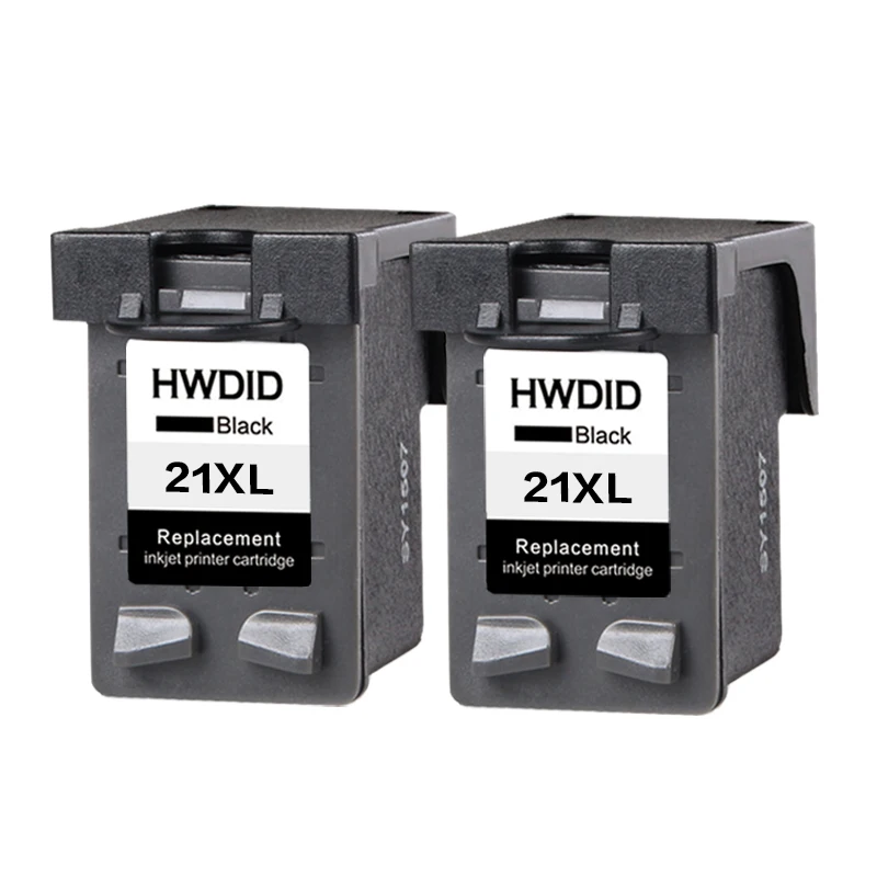 HWDID 21 22 картридж для принтера hp/hp 21 для hp/hp 21 xl для чернильного картриджа Deskjet F2180 F2200 F2280 F4180 F300 F380 380 D2300 - Цвет: 21 BK X 2