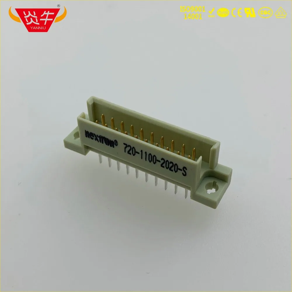 Контактный разъем 220 DIN 710-1100-2020-S 2*10P 20 контактов европейская розетка контактный