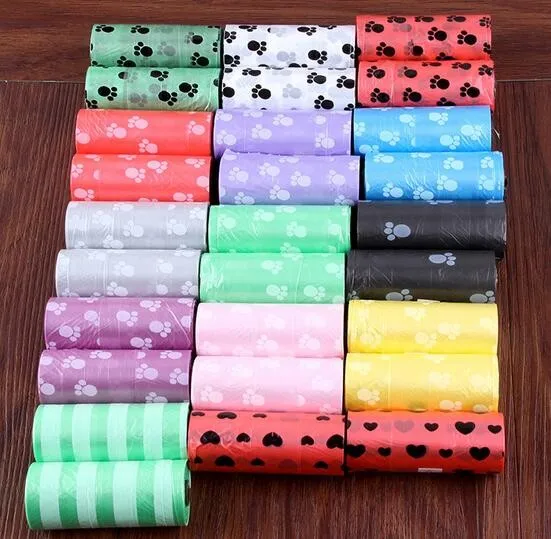 7500 шт. = 500 рулонов биоразлагаемые пакеты для отходов домашних животных 5 цветов |