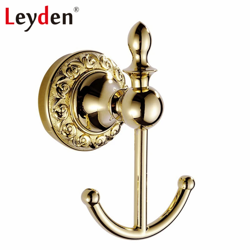 Leyden роскошный Твердый латунный держатель для полотенец туалетной бумаги крючок