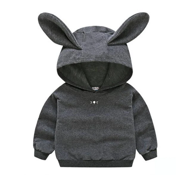 red Newborn Infant Baby Girl Hooded Casual Jacket New Coat Hoodies For Boy Girls With rabbit Ear Fall Spring Clothes Sport Wear - Цвет: red
