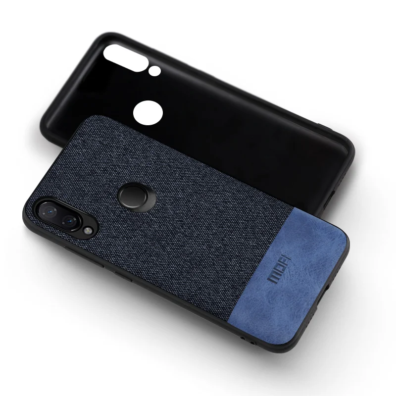 dark blue with blue Для xiaomi redmi 7 чехол Защитный чехол для задней крышки Силиконовый противоударный черный чехол MOFi redmi 7 pro чехол s - Цвет: dark blue with blue
