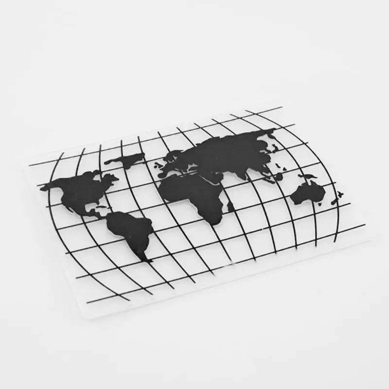 Пластиковый с тиснением папка шаблон DIY альбом для скрапбукинга декор с помощью открыток Ремесло карта мира- Y142