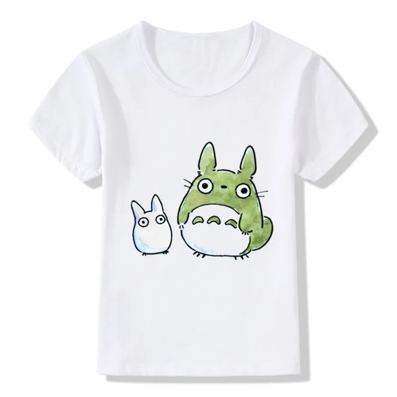 2018 забавные детские футболки с аниме Мой сосед Тоторо летние топы одежда для