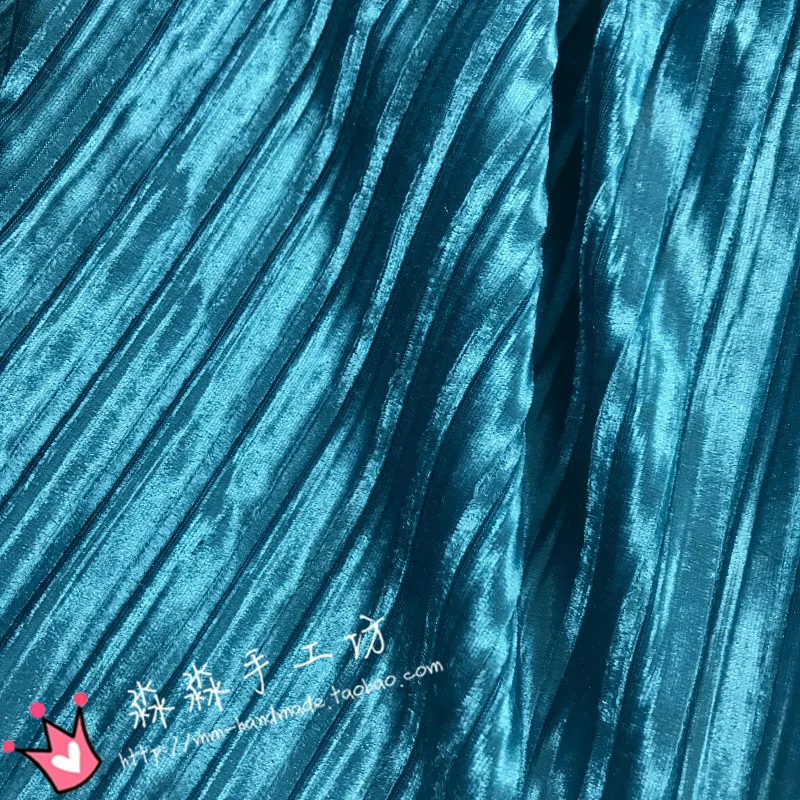 Плиссированная бархатная ткань для осени и зимы плиссированная юбка смятая