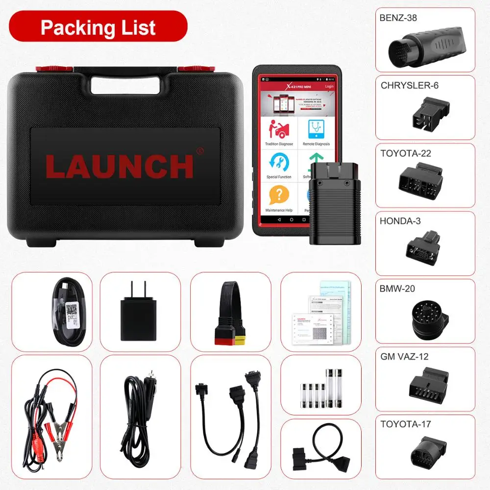 Автомобильный диагностический сканер Launch X431 Pro Mini OBD2 DPF многоязычный TPMS Wi Fi ODB OBDII