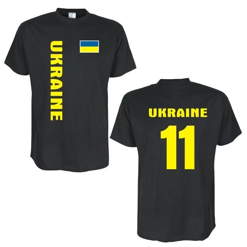 

Fashion New Top Tees Tshirts Novelty O-Neck Tops Ukraine Country Flaggraphic Tees