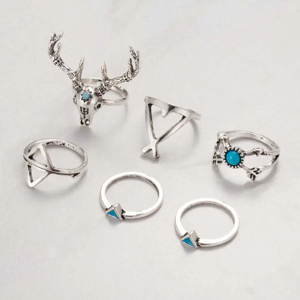 Женский винтажный комплект колец в стиле бохо 7 шт./компл.|set office|ring pillow setset laptop |