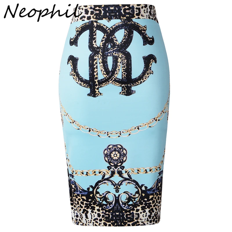 Neophil 2021 в ретро стиле с леопардовым принтом Пикантная Женская миди PencilSummer юбки